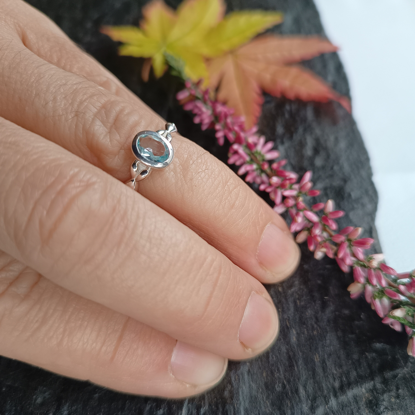 Topas-Ring oval Gr. 54