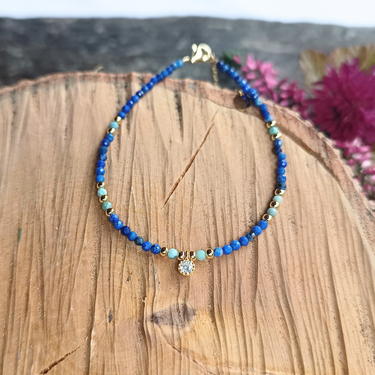Armband aus Lapis und Türkis