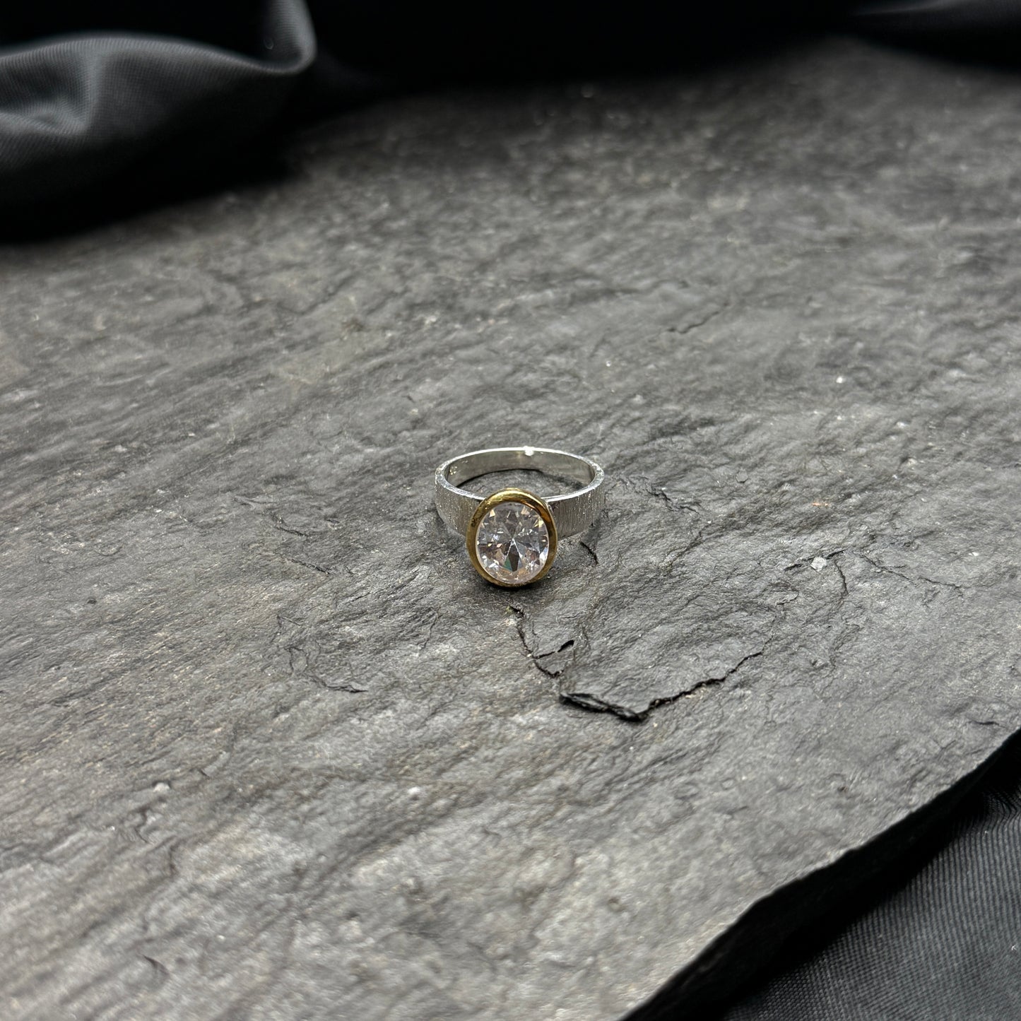 Bergkristall Ring Gr. 56