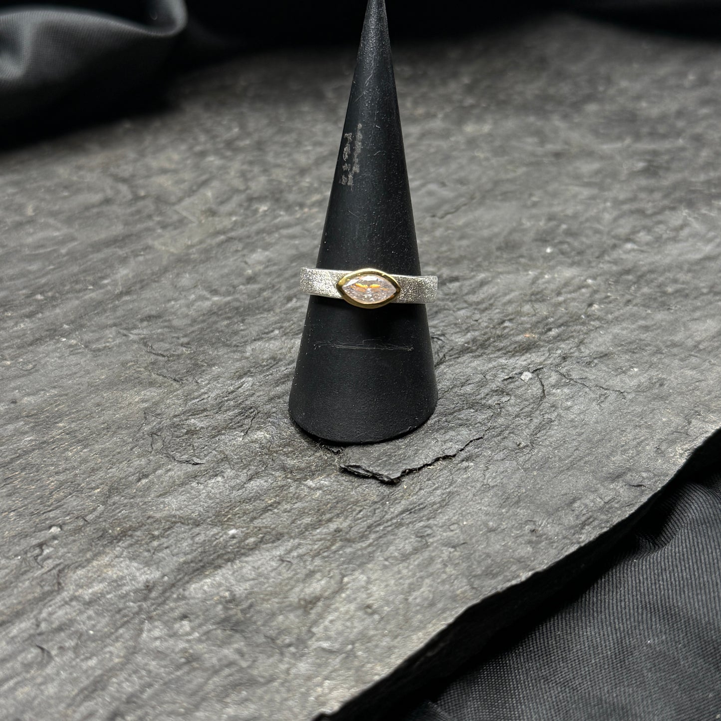 Bergkristall Ring Gr. 56