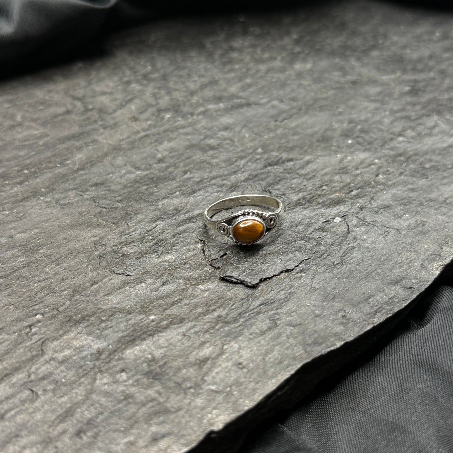 Tigerauge-Ring, Gr. 58