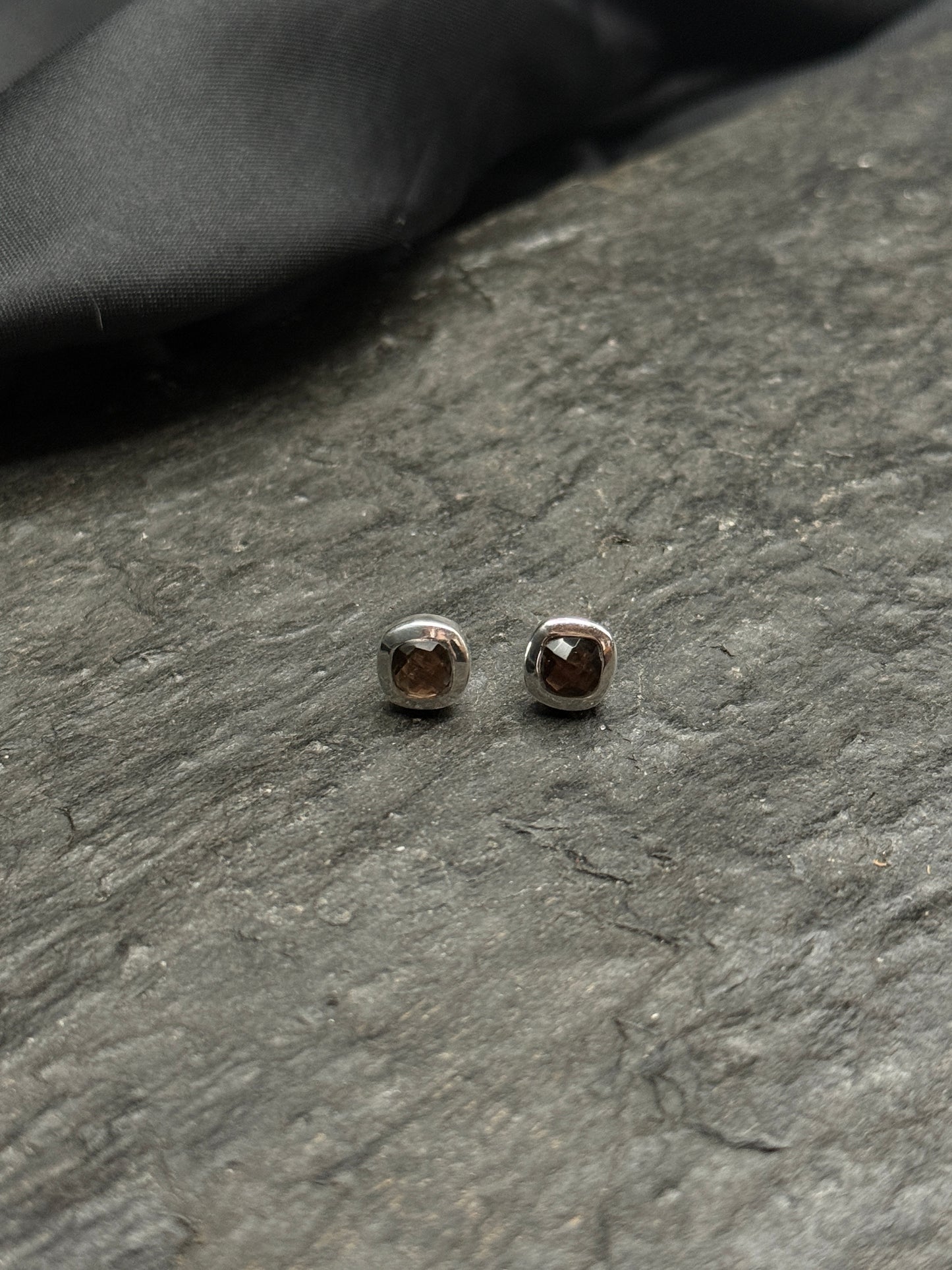 Rauchquarz Ohrstecker