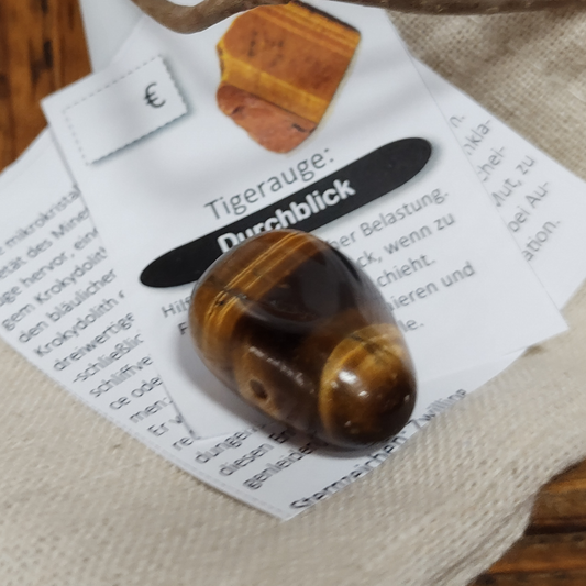 Tigerauge Anhänger Durchblick