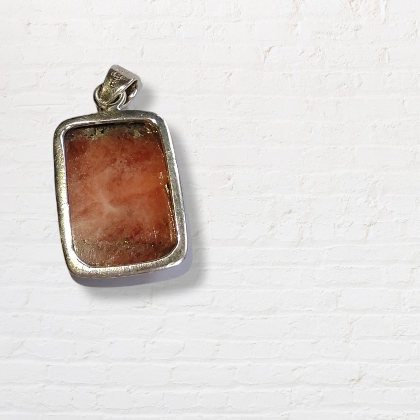 Rhodonit Anhänger rechteckig