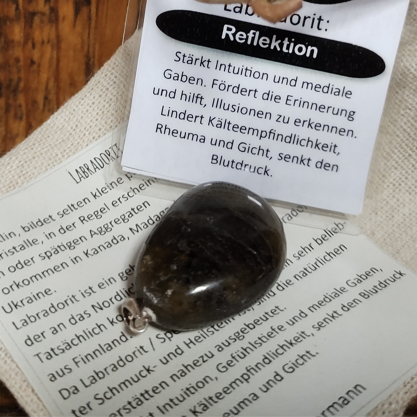Labradorit Anhänger Reflektion