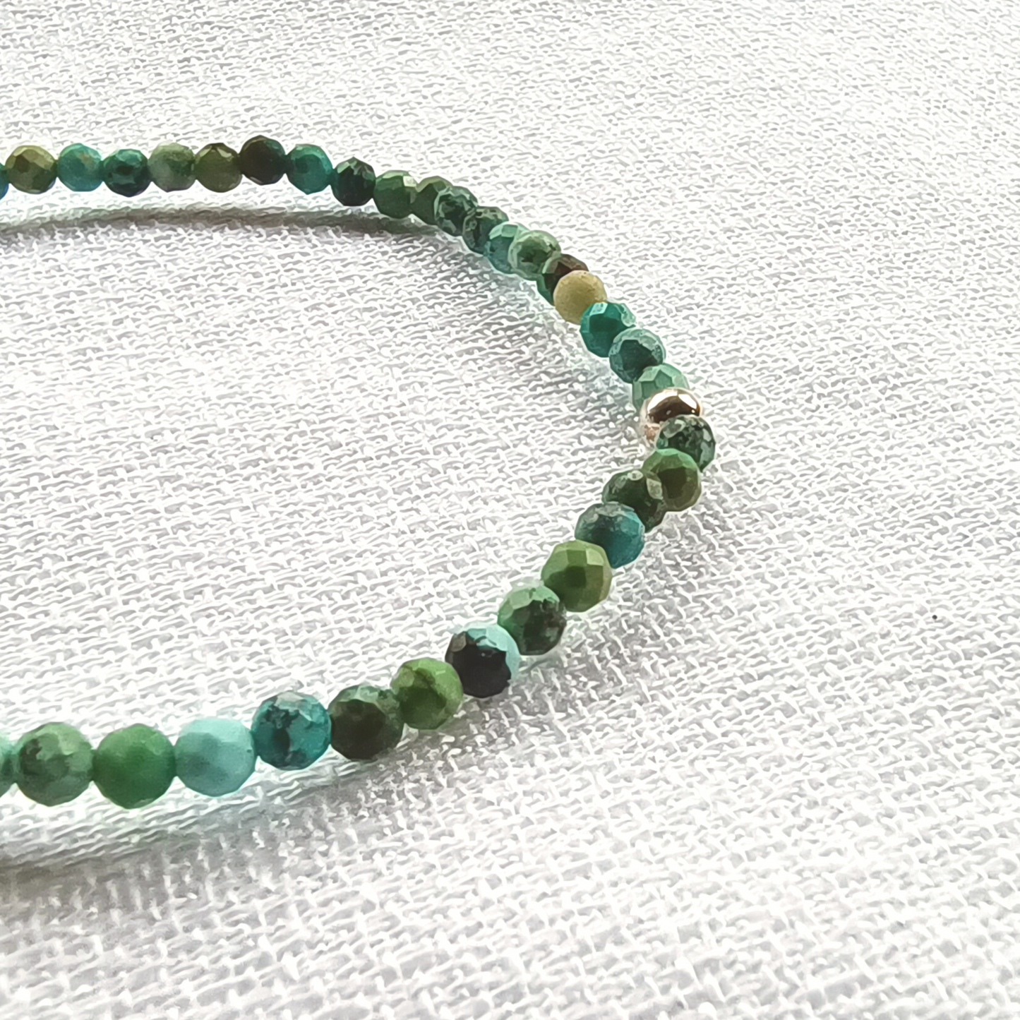 Türkis Armband Kugeln facettiert Ø 3mm