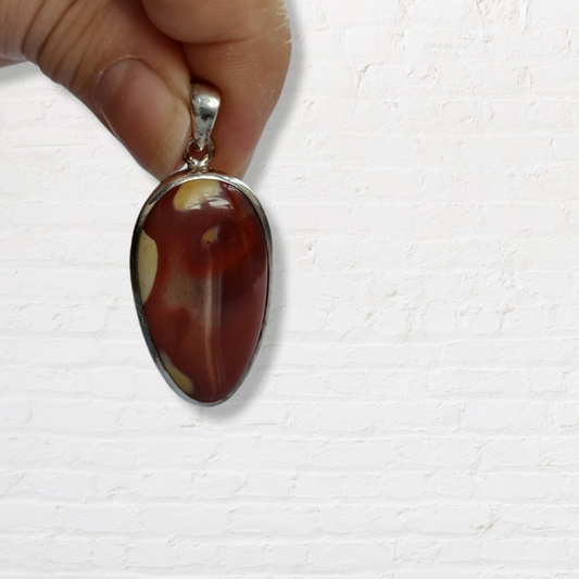 Mookait Anhänger oval