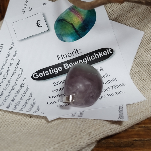 Fluorit Anhänger geistige Beweglichkeit