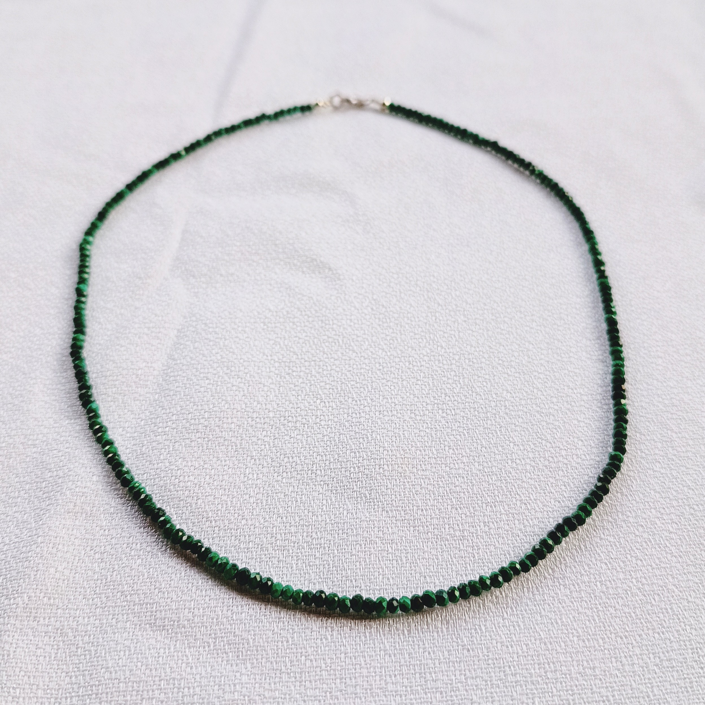 Malachit-Kette facettiert Ø 2mm
