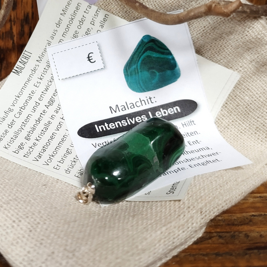 Malachit Anhänger intensives Leben