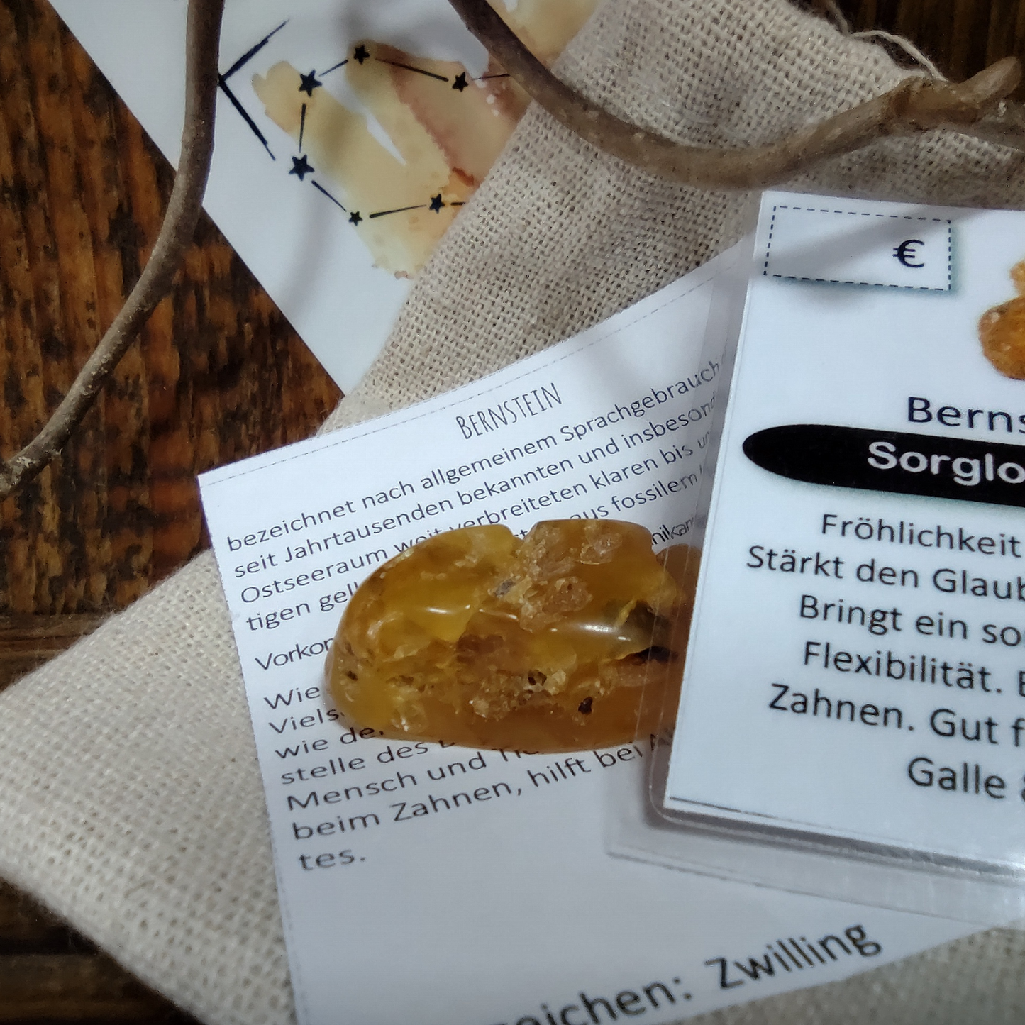 Bernstein Anhänger Sorglosigkeit