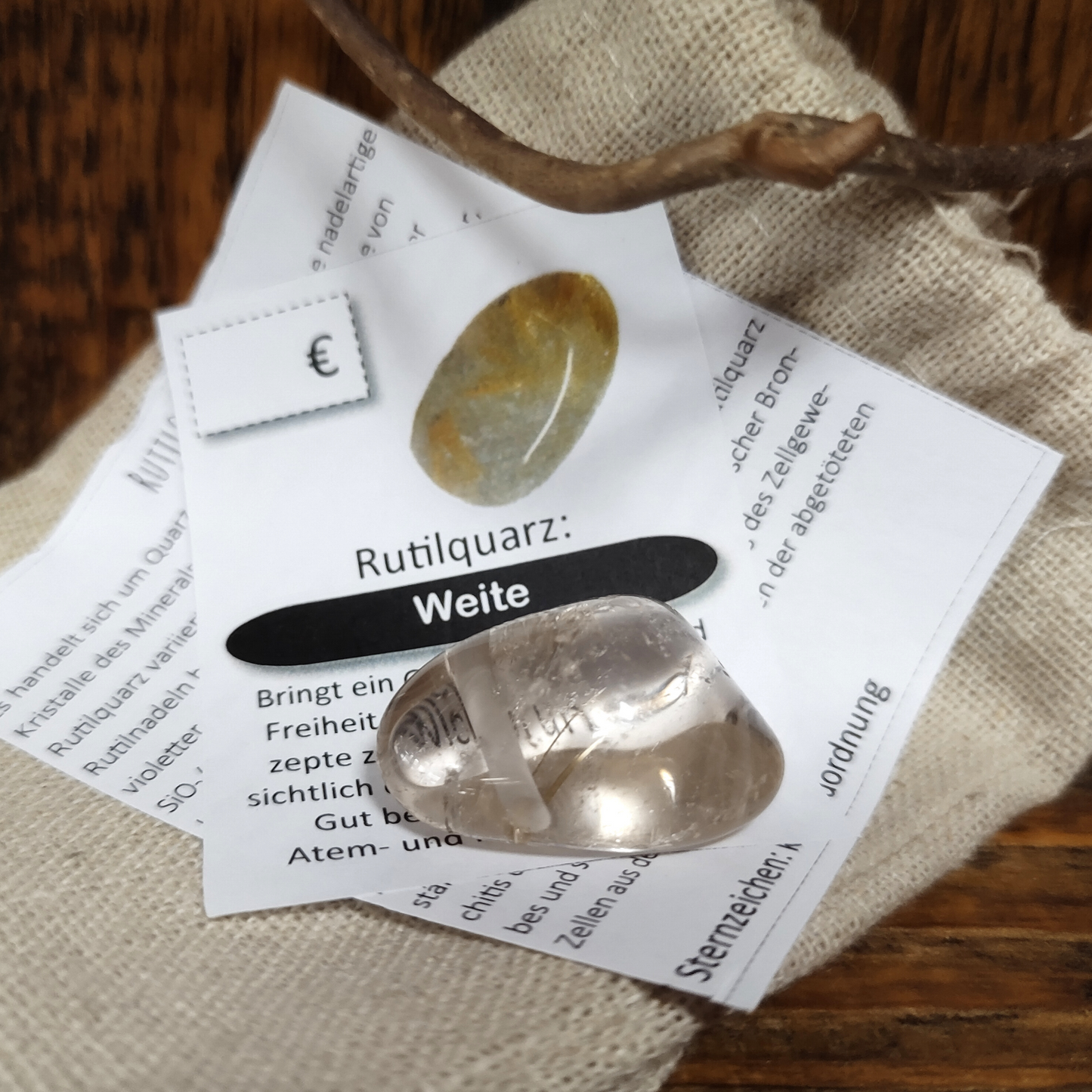 Rutilquarz Anhänger Weite