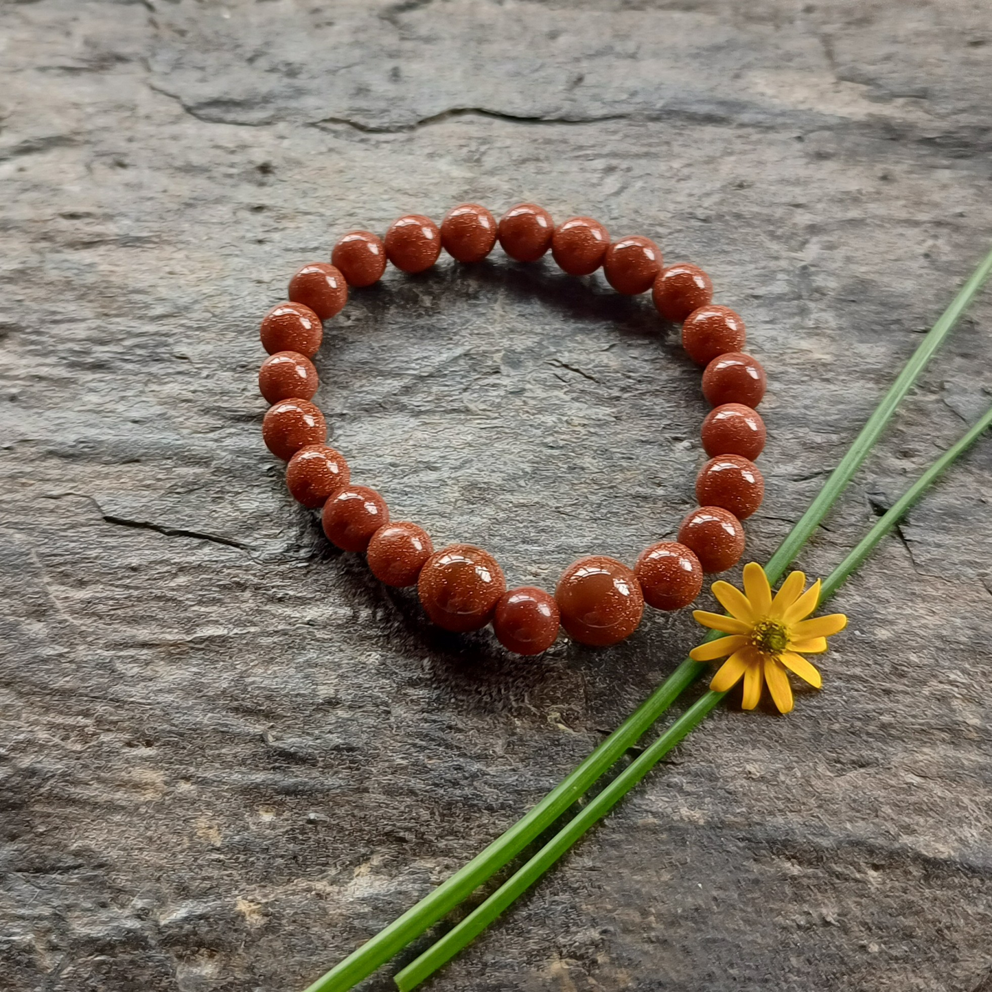 Goldfluss-Armband, Kugeln, Ø 8 mm