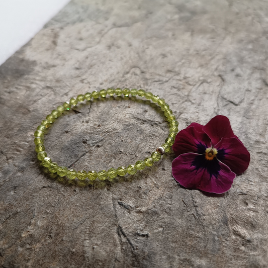 Peridot Armband Kugeln facettiert Ø 4mm