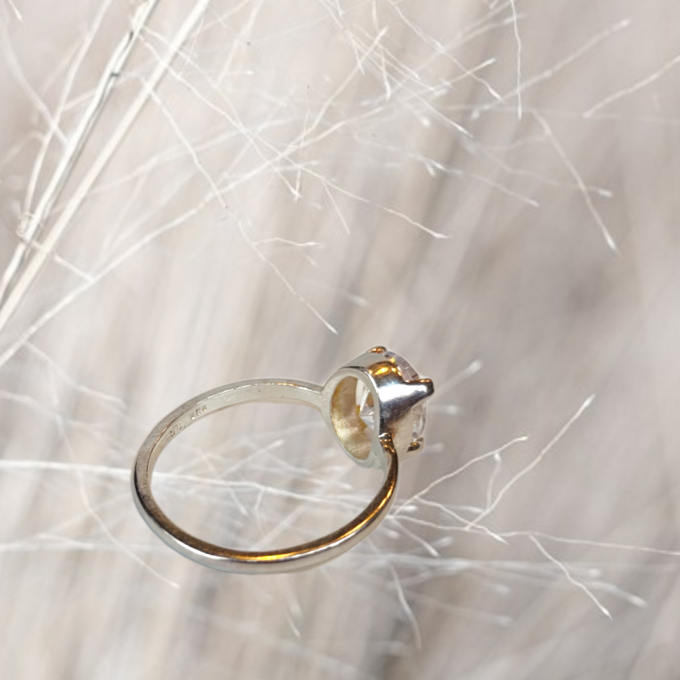 Bergkristall-Ring, Gr. 55