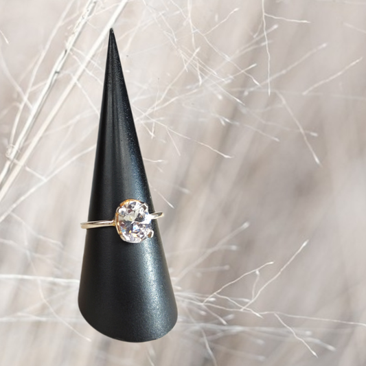 Bergkristall-Ring, Gr. 55