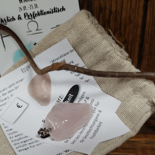 Rosenquarz Anhänger Empfindsamkeit