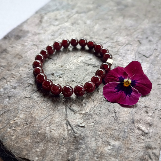 Granat Armband Kugeln Ø 8mm