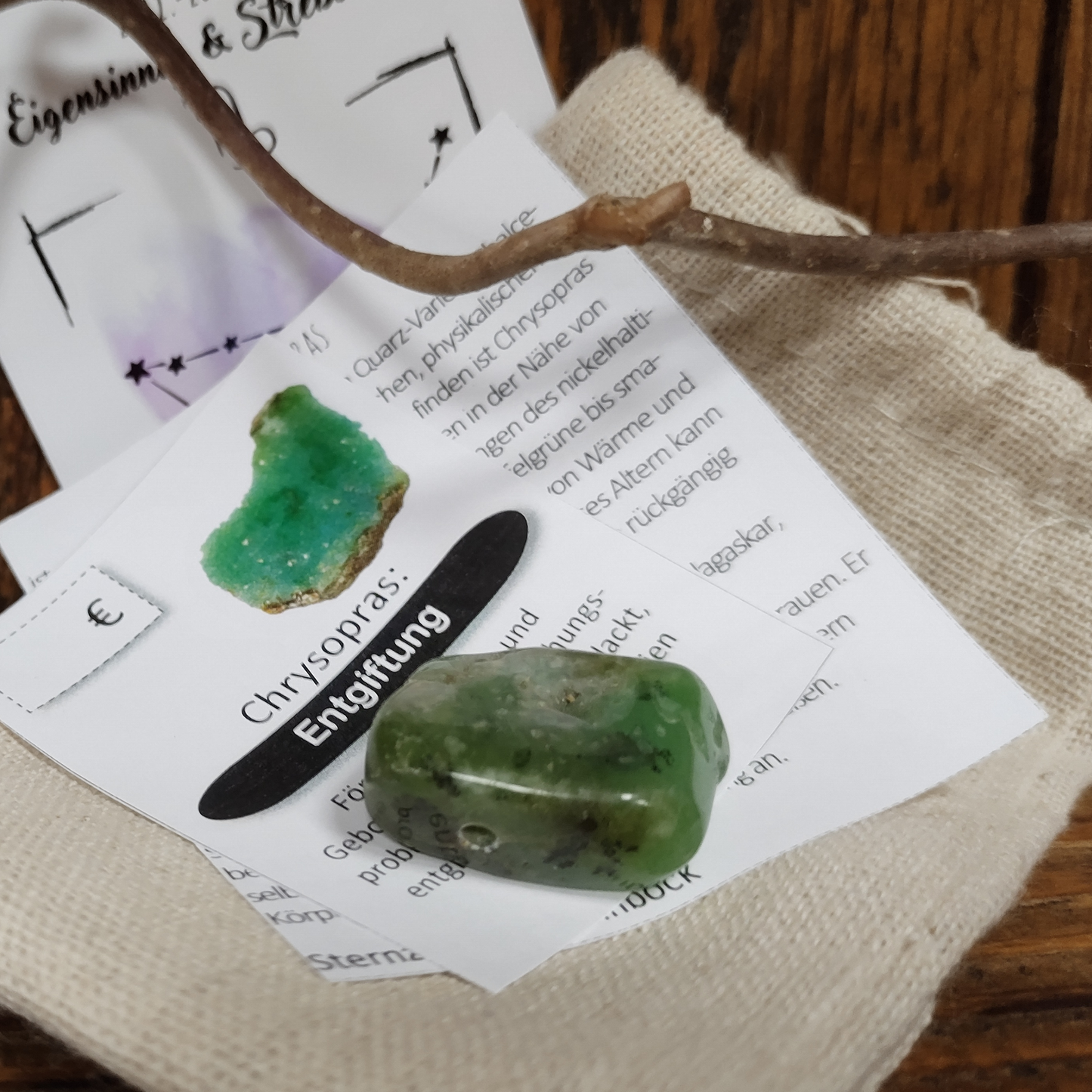 Chrysopras Anhänger Entgiftung