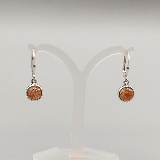 Sonnenstein-Ohrhänger, rund