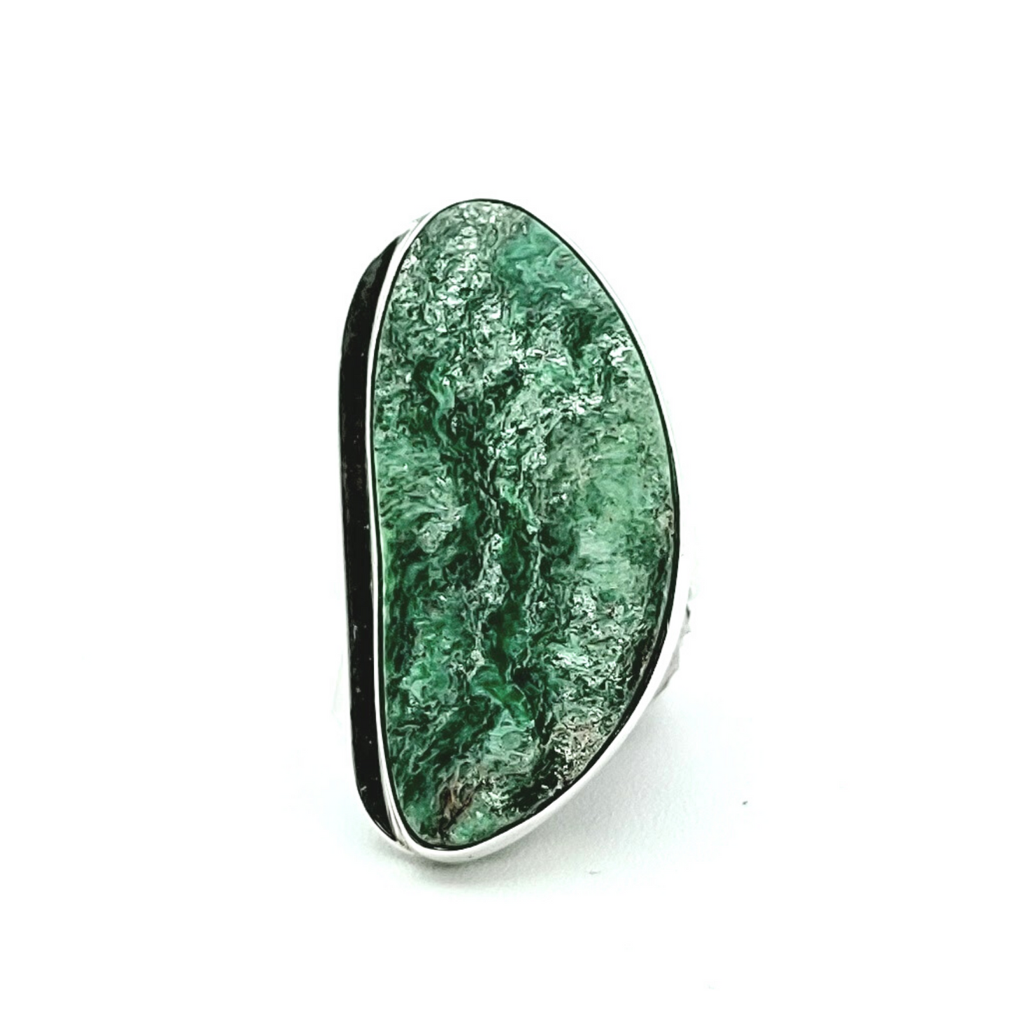 Fuchsit-Ring, Freeform, Designerarbeit, GR. 59