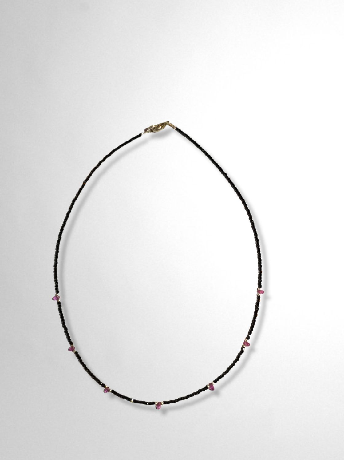 Spinnellkette mit Turmalintropfen