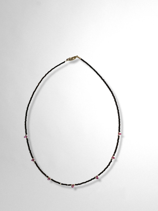 Spinnellkette mit Turmalintropfen