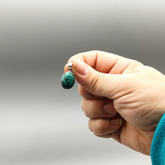 Türkis Anhänger, Oval, Cabochon