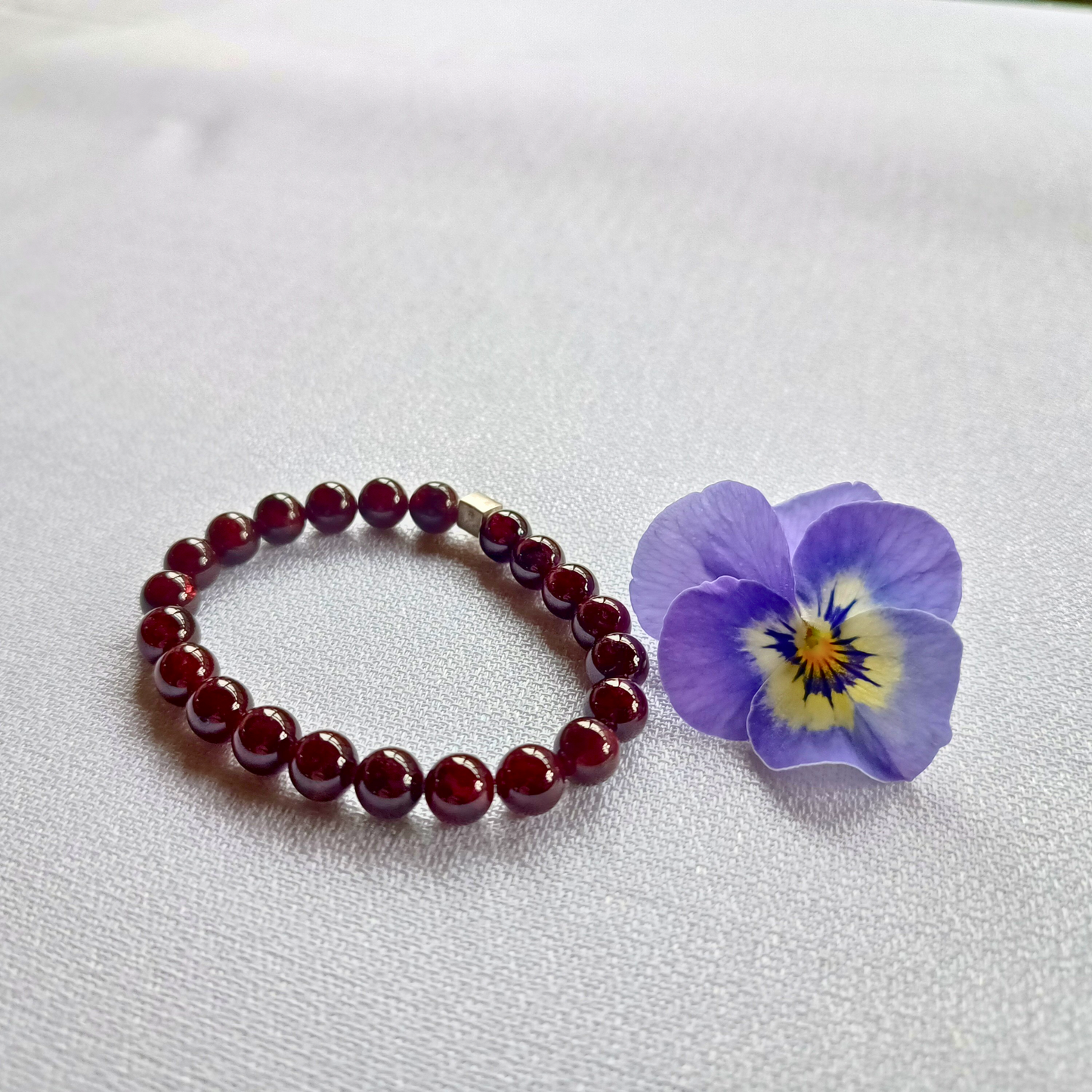 Granat Armband Kugeln Ø 8mm