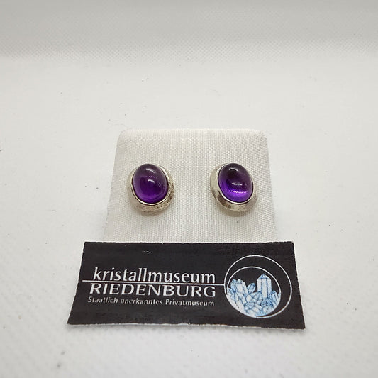 Amethyst Ohrstecker in Silberfassung