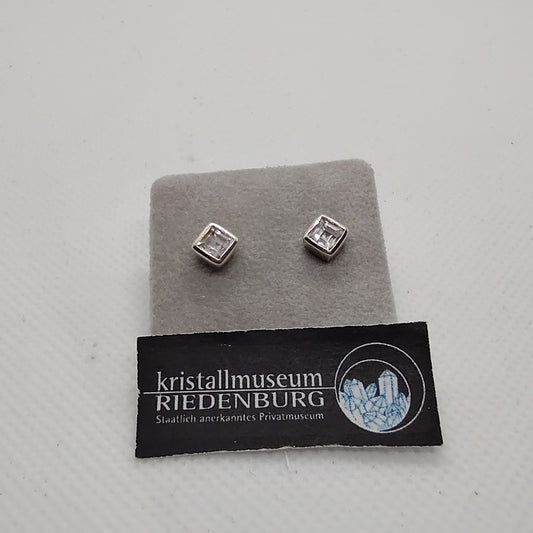 Silberohrstecker mit Bergkristall