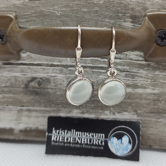 Mondstein Ohrhänger in Silberfassung