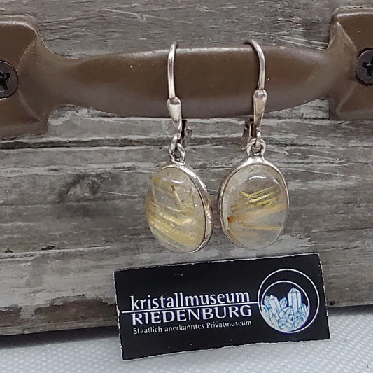 Rutilquarz Ohrhänger in Silberfassung