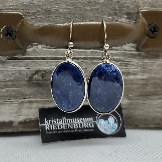 Sodalith Ohrhänger in Silberfassung