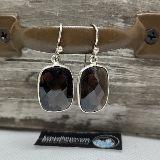 Rauchquarz Ohrhänger in Silberfassung