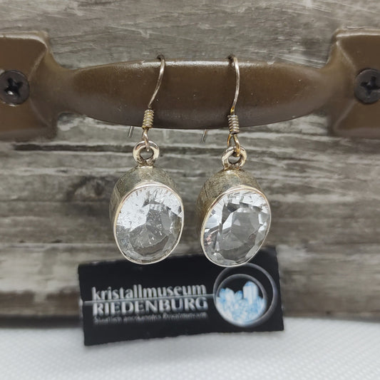 Bergkristall-Ohrhänger mit Silber