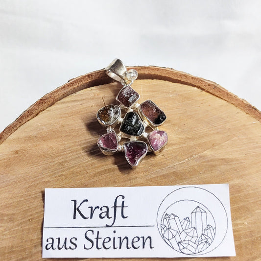 Turmalin Anhänger mit mehreren Rohsteinen