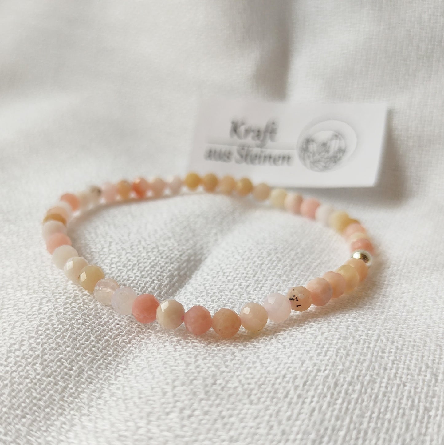 Andenopal-Armband, Kugeln, facettiert
