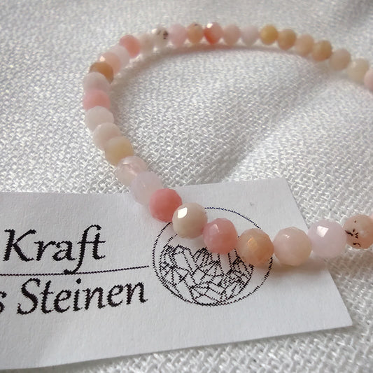 Andenopal-Armband, Kugeln, facettiert