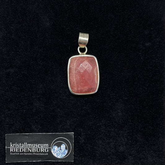 Rhodochrosit-Anhänger, rechteckig