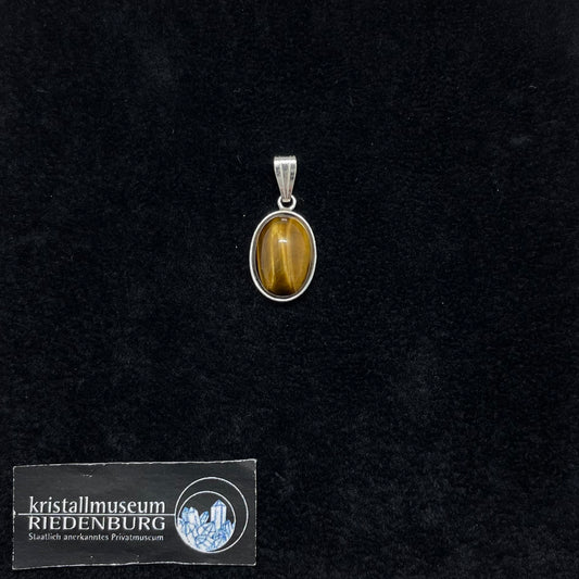 Tigerauge-Anhänger, oval