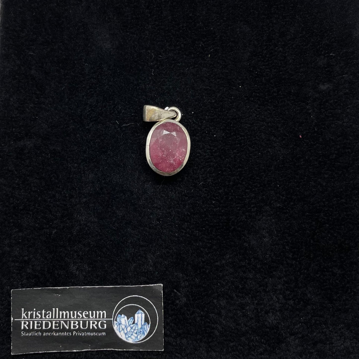 Turmalin-Anhänger, oval, facettiert