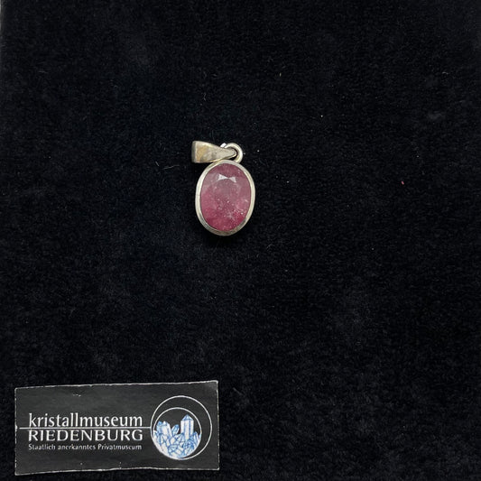 Turmalin-Anhänger, oval, facettiert