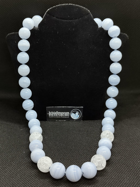 Chalcedon-Kette mit Bergkristall - Scholz GmbH