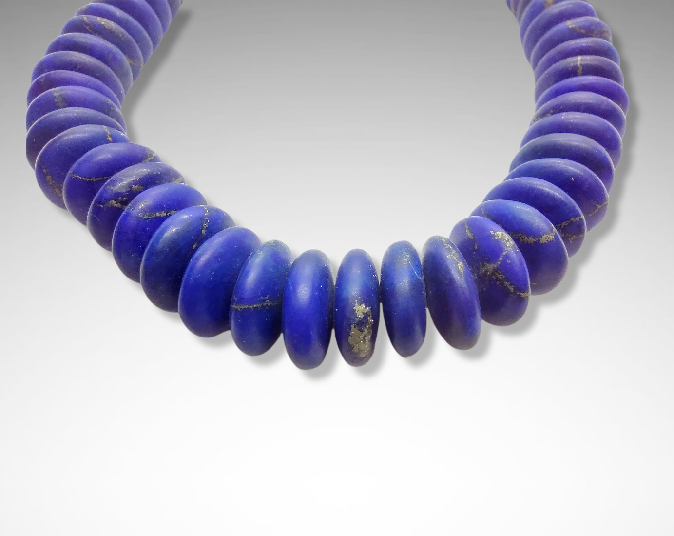 Lapislazuli Button-Kette aus Afghanistan-Lapis