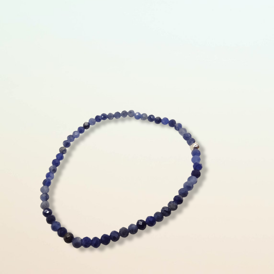 Sodalith Armband, facettierte Kugeln