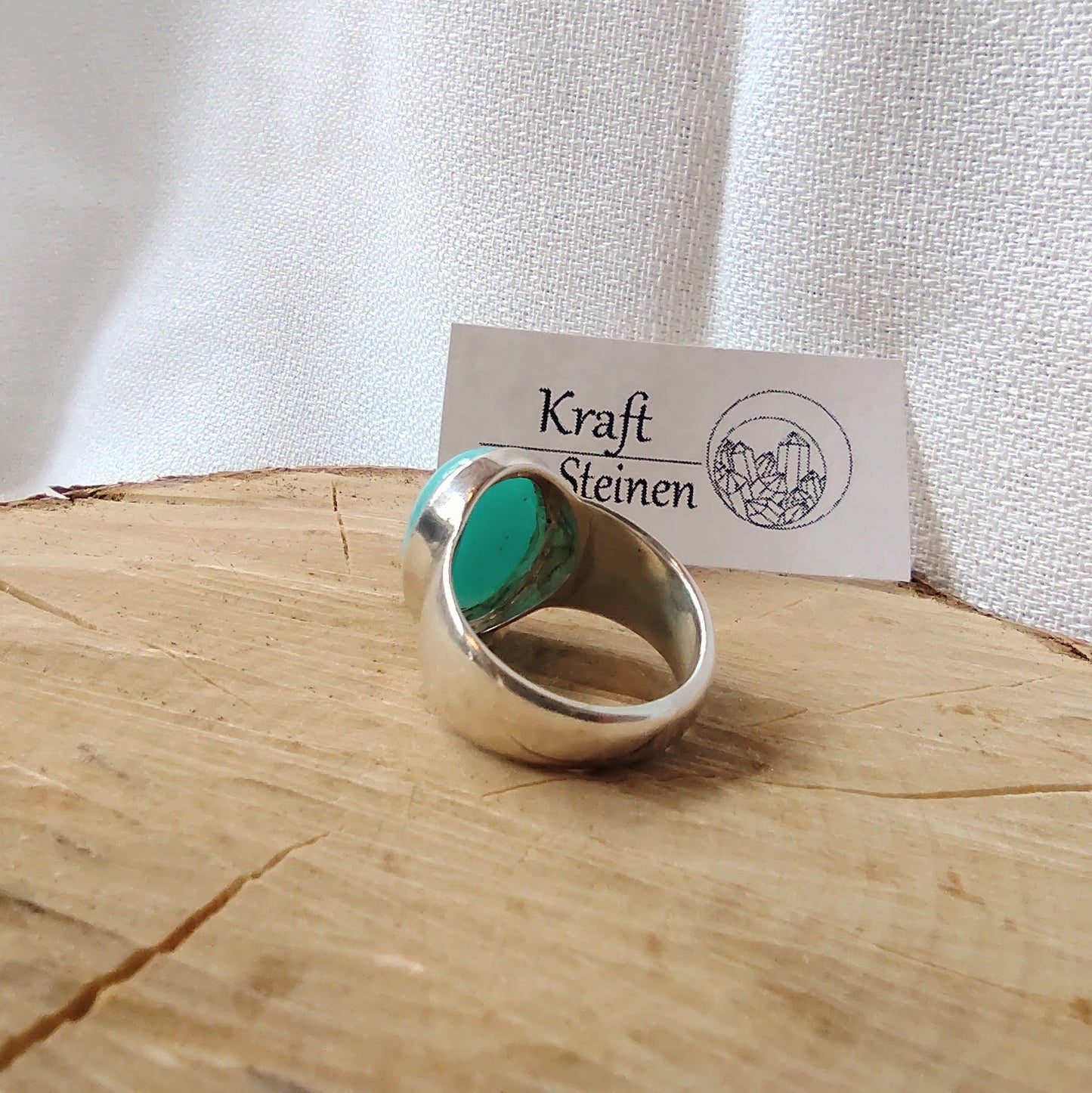 Amazonit Ring, oval, Gr 56