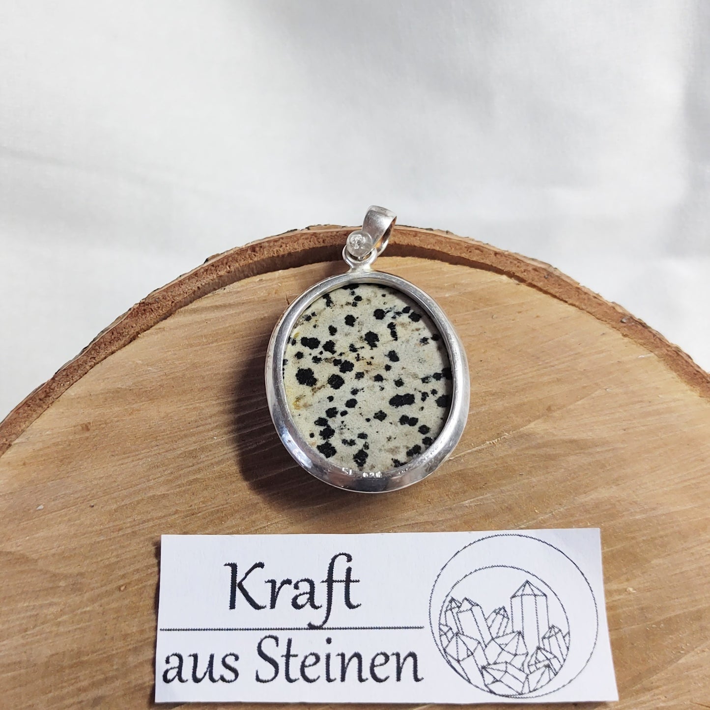 Dalmatinerstein Anhänger, ovale Form