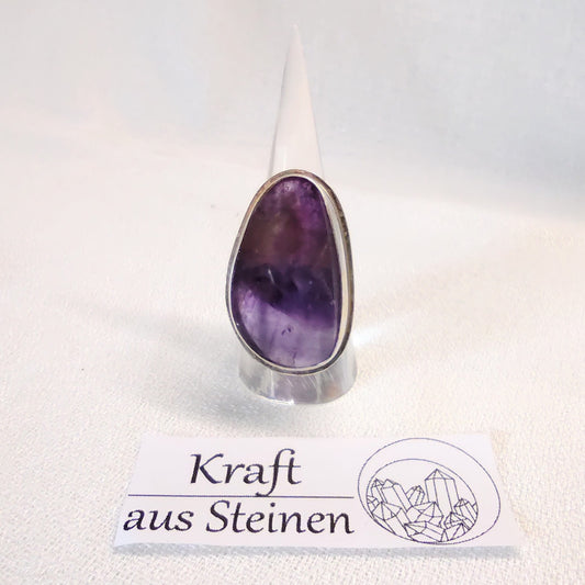 Amethyst-Ring, freeform, Designerarbeit, GR 56