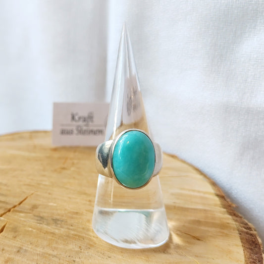 Amazonit Ring, oval, Gr 56